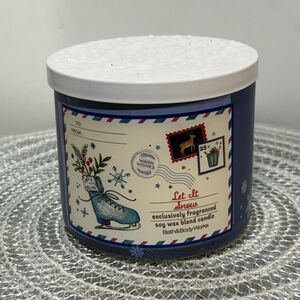 BBW Let It Snow 3 Wick Candle NWT